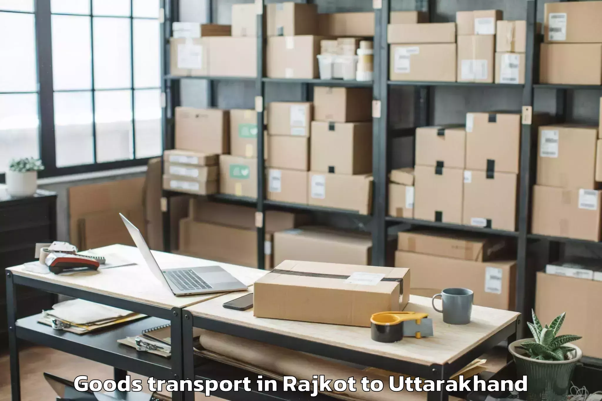 Professional Rajkot to Pantnagar Airport Pgh Goods Transport